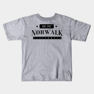 Norwalk EST. 1957 (Standard Black) Kids T-Shirt